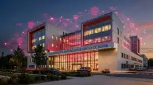 Accompagnement RSSI - Établissement de santé moderne avec réseau numérique sécurisé